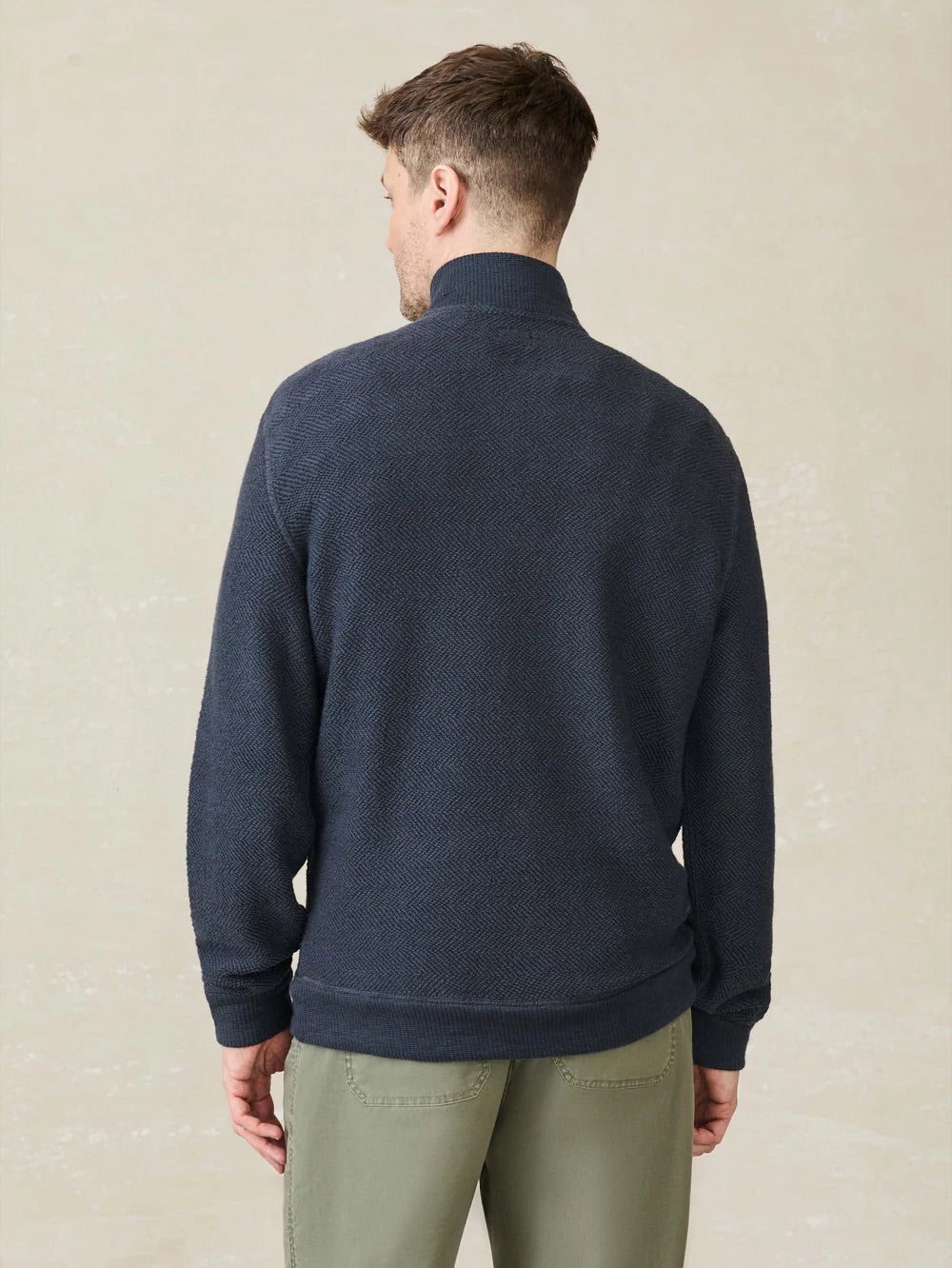 Faherty Men’s White Water Quarter Zip Sweatshirt