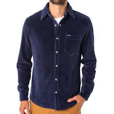 Criquet Men’s Velour Pearl Snap Button Down Shirt