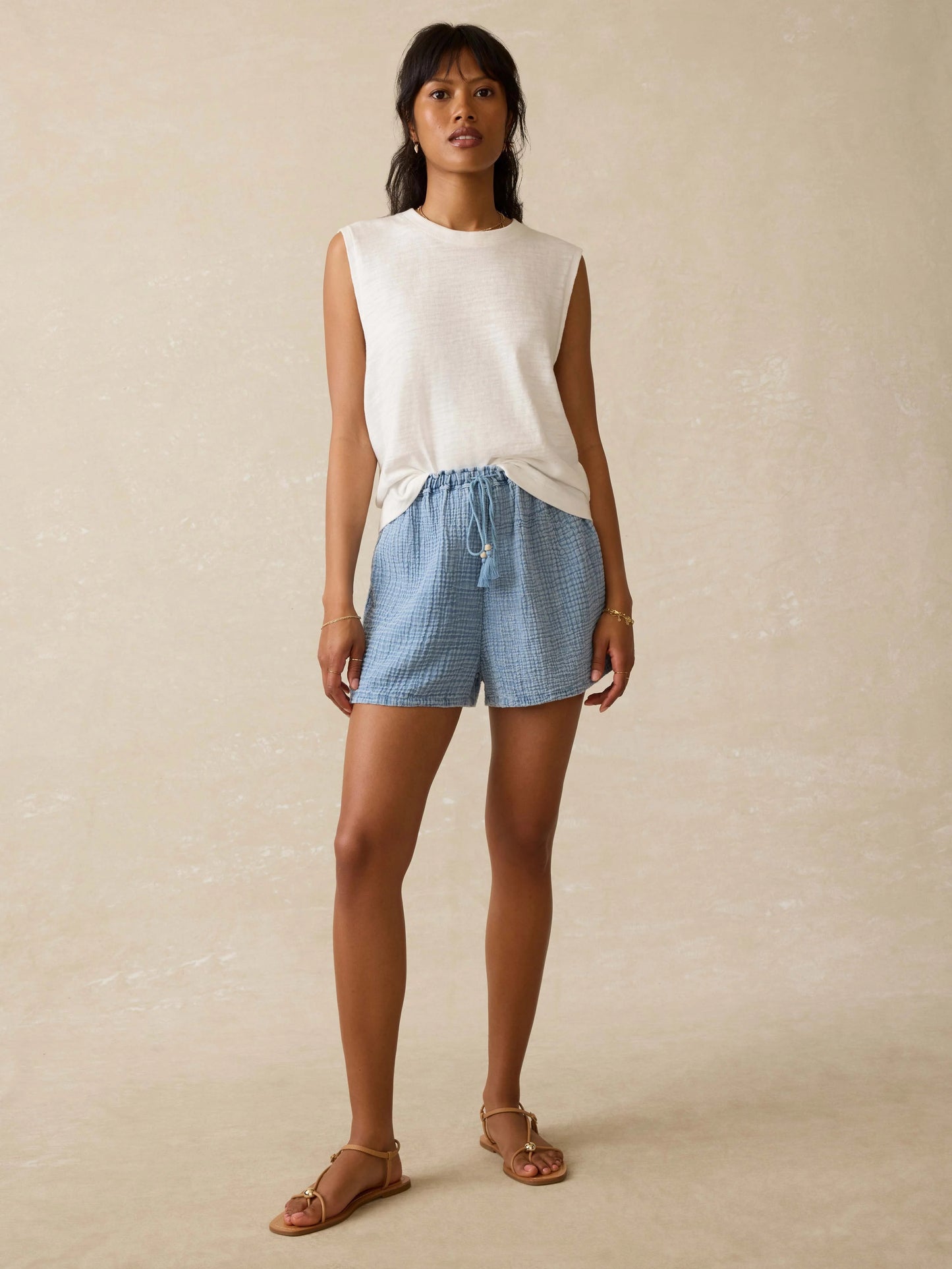 Faherty Women’s Dune Cotton Gauze Drawstring Short