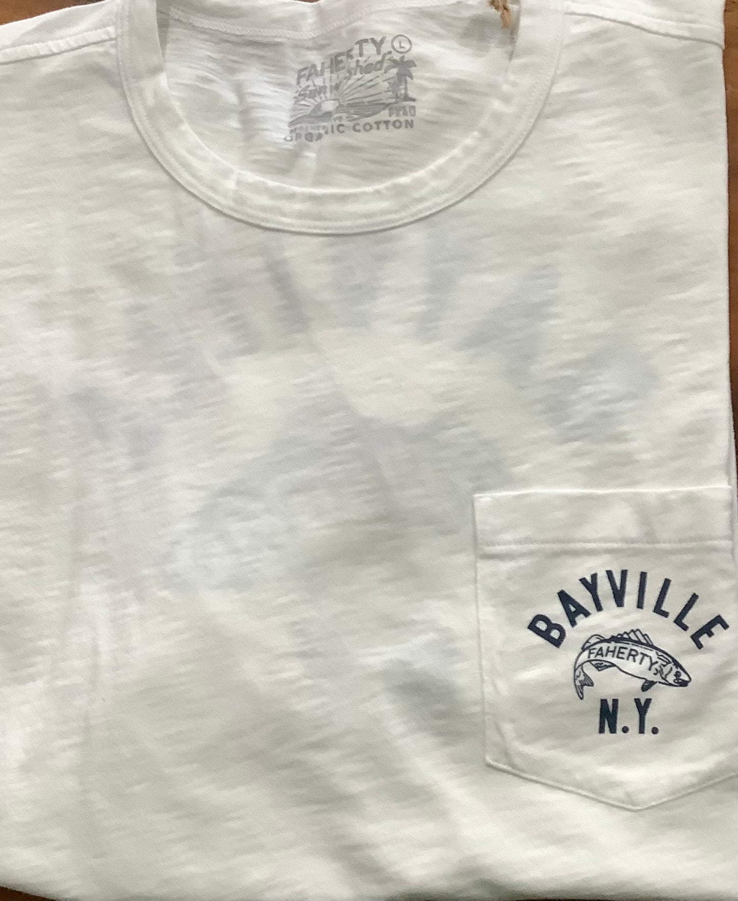Faherty Men’s Bayville Pocket Fish Tee Shirt
