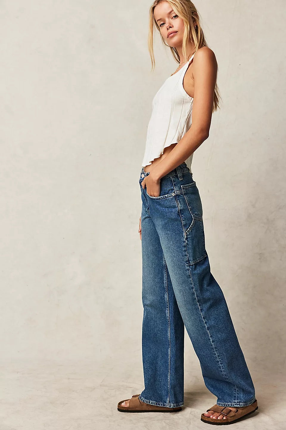 Free People Women’s We The Free Tinsley Baggy High-Rise Jeans
