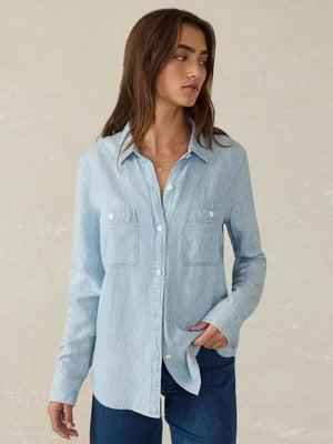 Faherty Women’s Tried & True Chambray Shirt