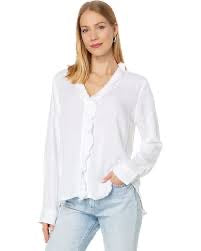 Dylan Women’s Everly Ruffle Blouse Long Sleeve Shirt