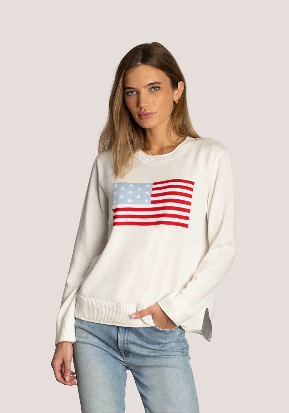 Dylan Women’s White Flag Sweater