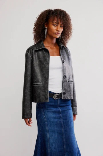 Free People Women’s Hera Vegan Leather Jacket