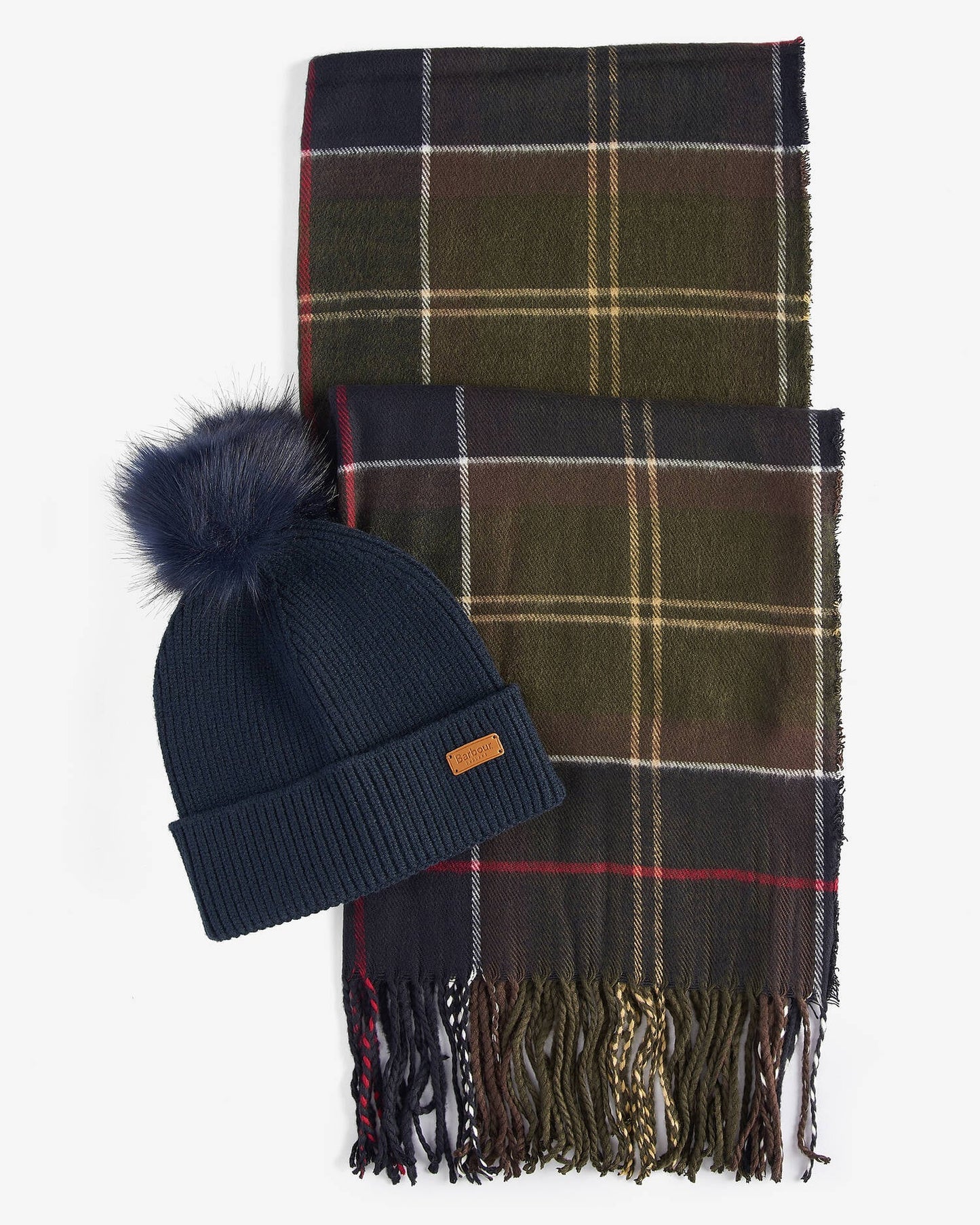 Barbour Dover Beanie & Hailes Scarf Gift Set