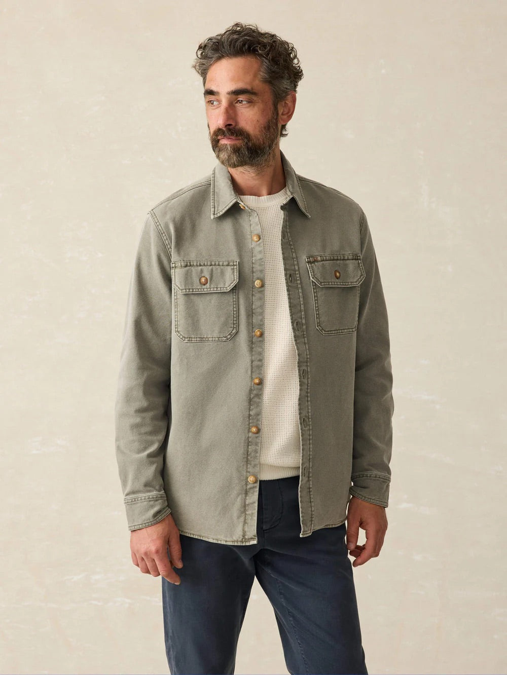 Faherty Men’s Sunwashed Shirt Jacket
