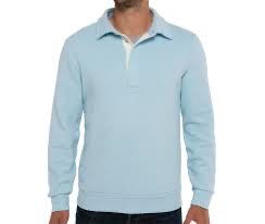Criquet Men’s Terry Fleece Collared Sweatshirt
