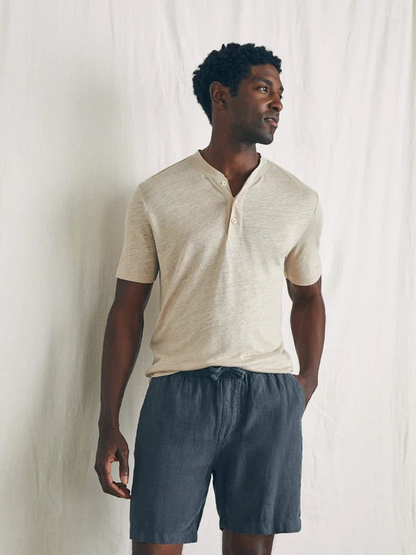 Men’s Faherty Essential Linen Short 6.5”