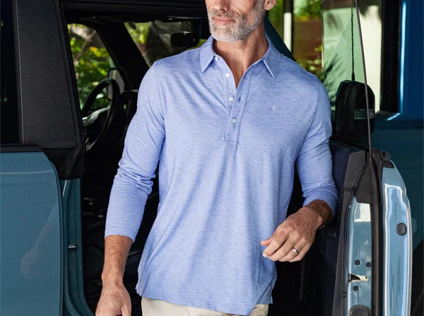 Criquet Men’s Brrr Long Sleeve Range Polo Shirt