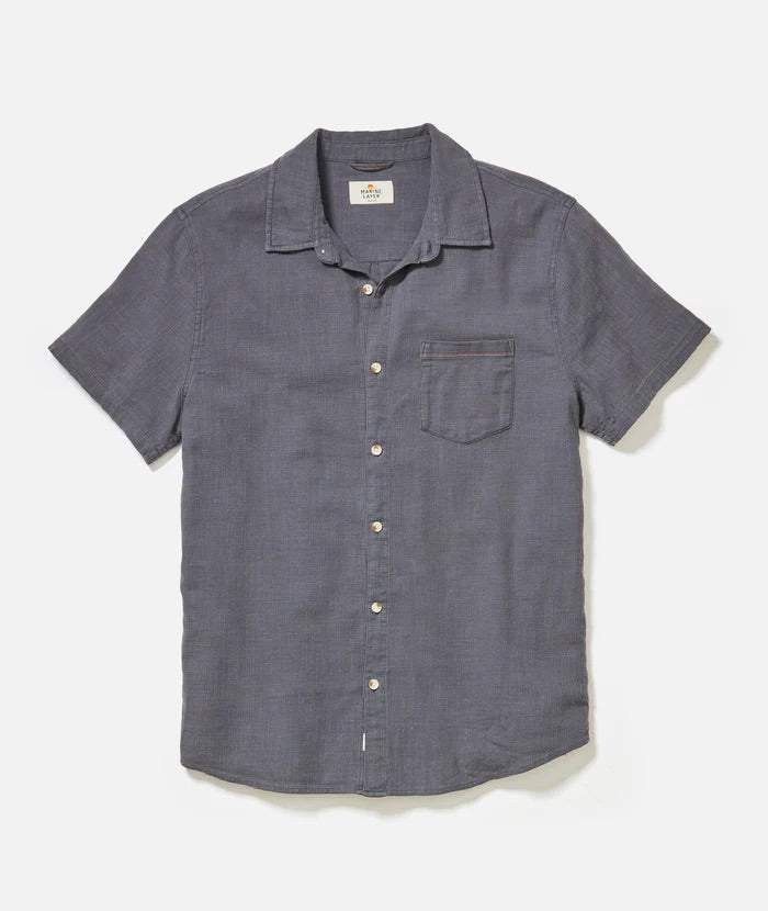 Marine Layer Men’s Classic Stretch Selvage Short Sleeve Shirt