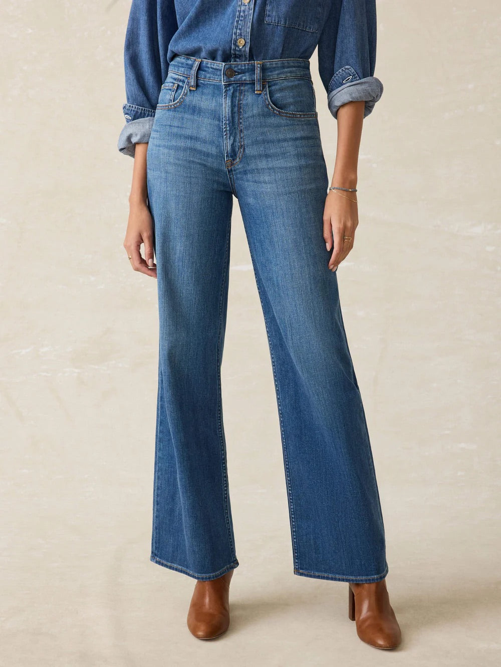 Faherty Women’s Dream Wide Leg Jean
