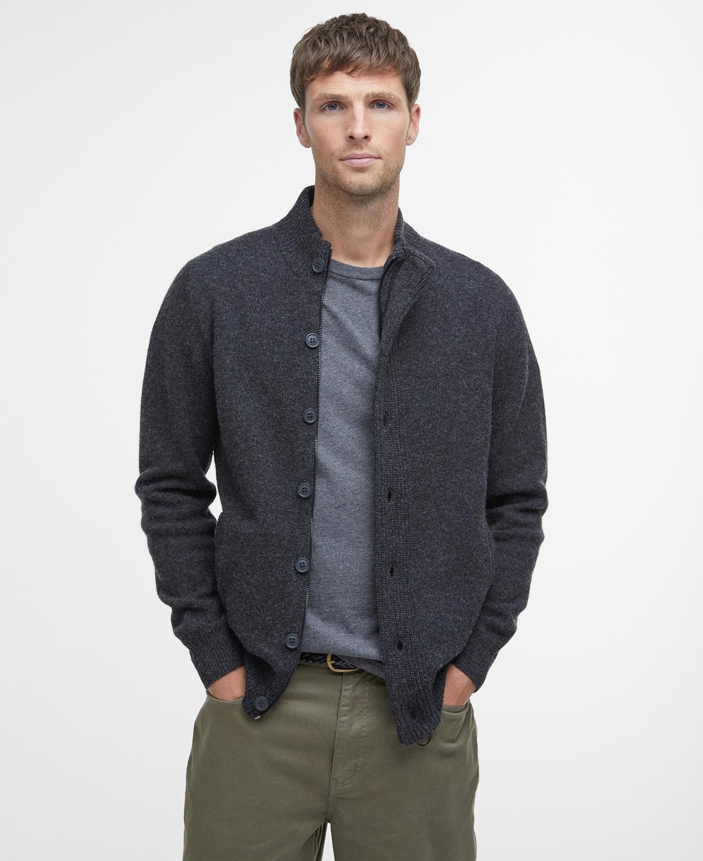 Barbour Men’s Patch Zip Thru Sweater