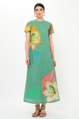 Oliphant Women’s S/S Hibiscus maxi Dress