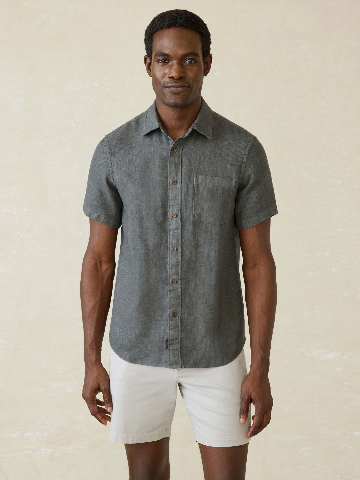 Faherty Men’s Short-Sleeve Palma Linen Shirt