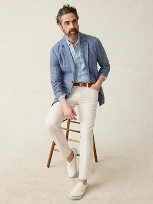 Faherty Men’s Movement Linen 5 Pocket Pant 30”