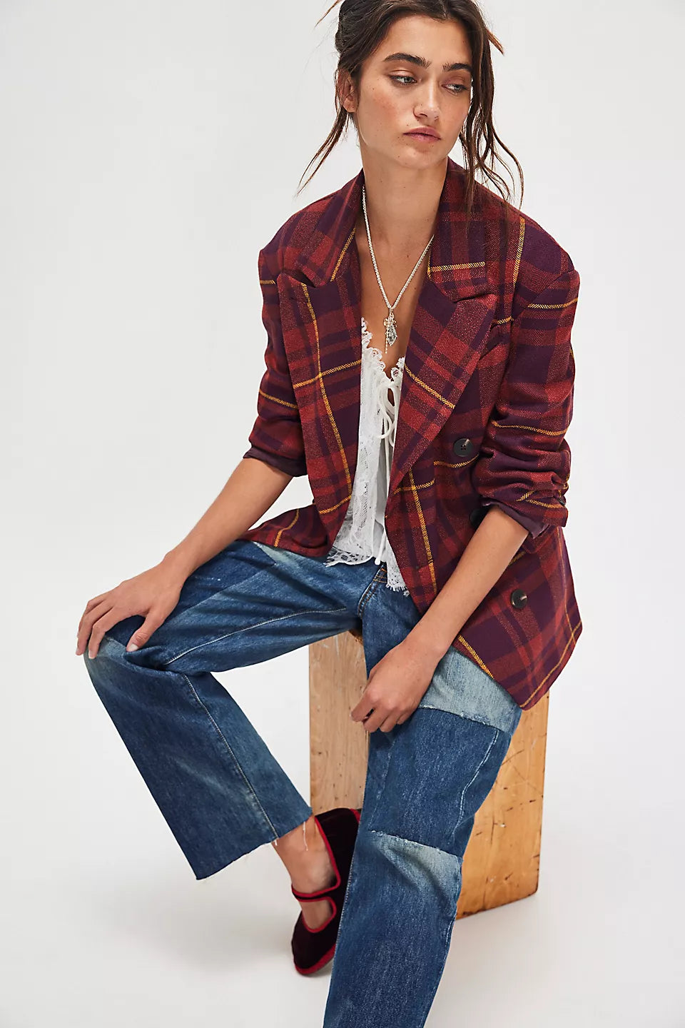 Free People Women’s Dean Double Breasted Blazer