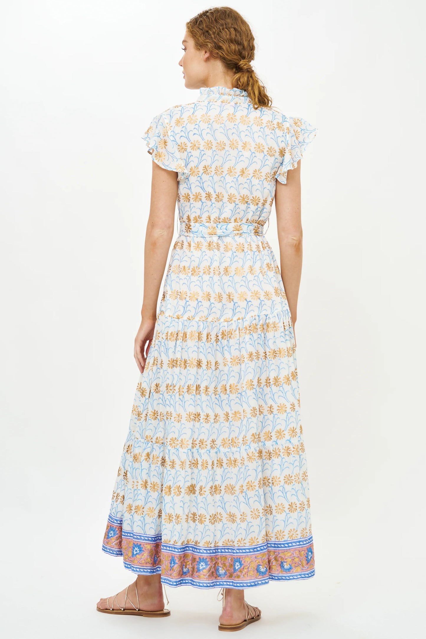 Oliphant Women’s Ruffle Collar Button Maxi