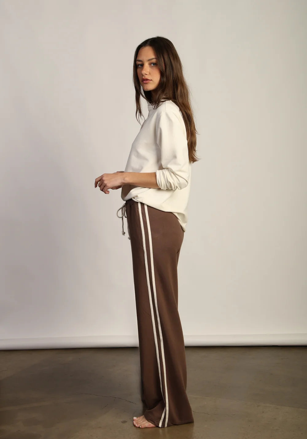 Dylan Wide Leg Pant Side Stripes