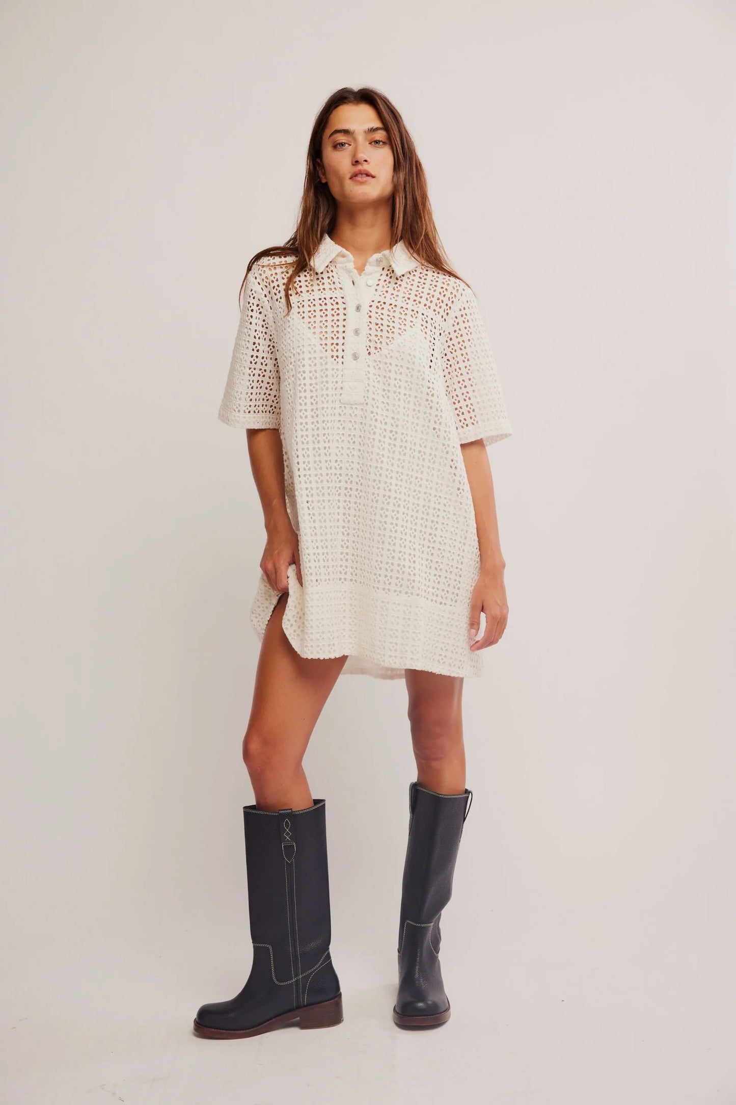 Free People Women’s Remino Eyelet Mini Dress