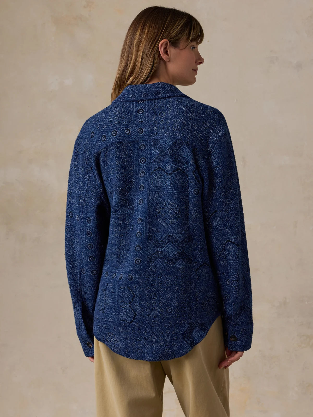Faherty Women’s Twill Terry Shirt Jacket