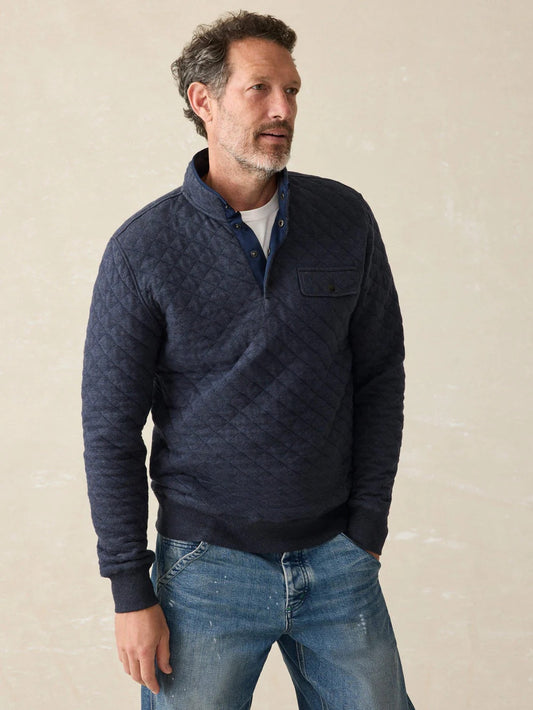 Faherty Men’s Epic Quilted Fleece Pullover Shirt