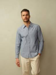 Road To Nowhere Men’s Accord Organic Cotton Chambray Shirt