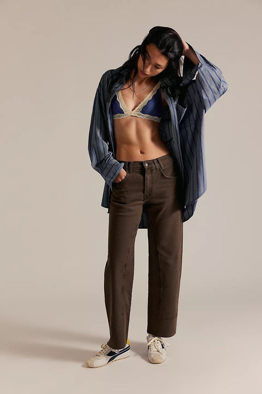Free People Women’s Risk Taker Mid-Rise Jeans
