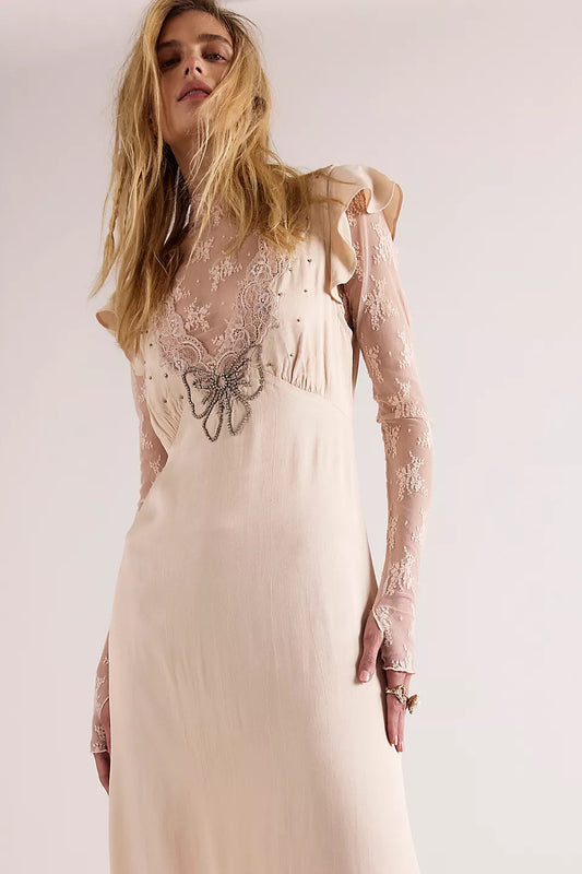 Free People Women’s Tied With Joy Midi Dress