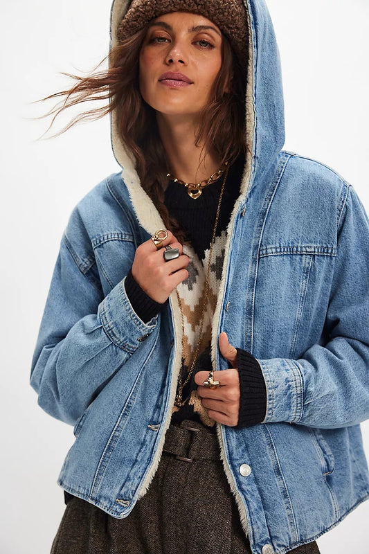Free People Women’s We The Free Asher Cozy Denim Jacket