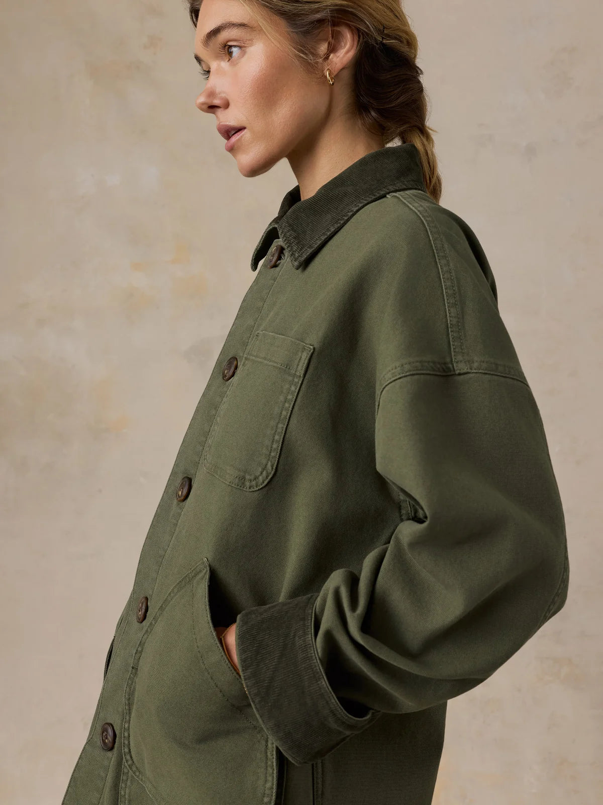 Faherty Women’s Sunwashed Canvas Barn Jacket