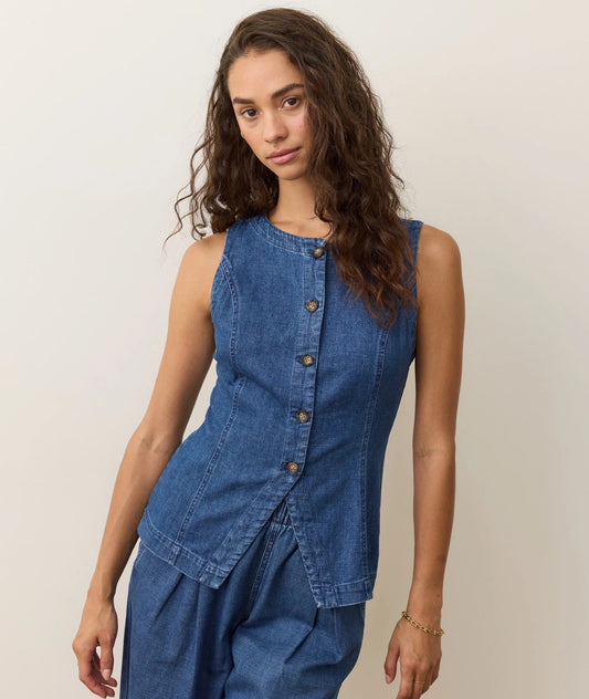 Marine Layer Women’s Charlie Longline Denim Vest