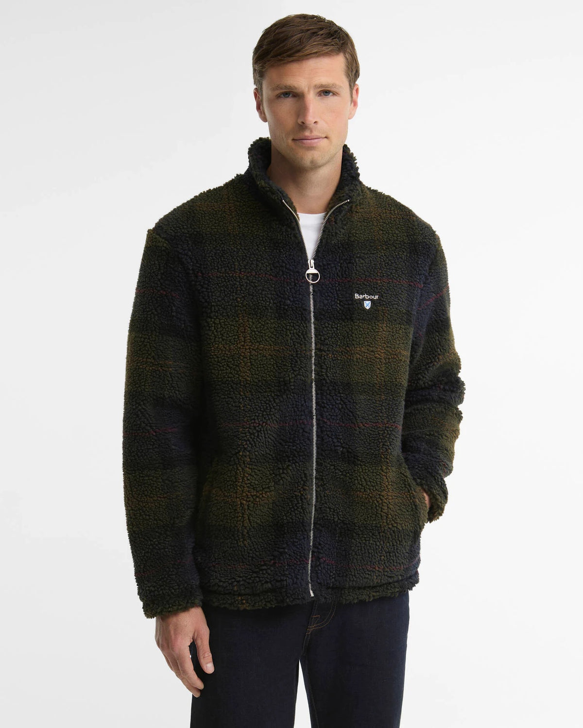 Barbour Men’s Tartan Fleece Zip Through