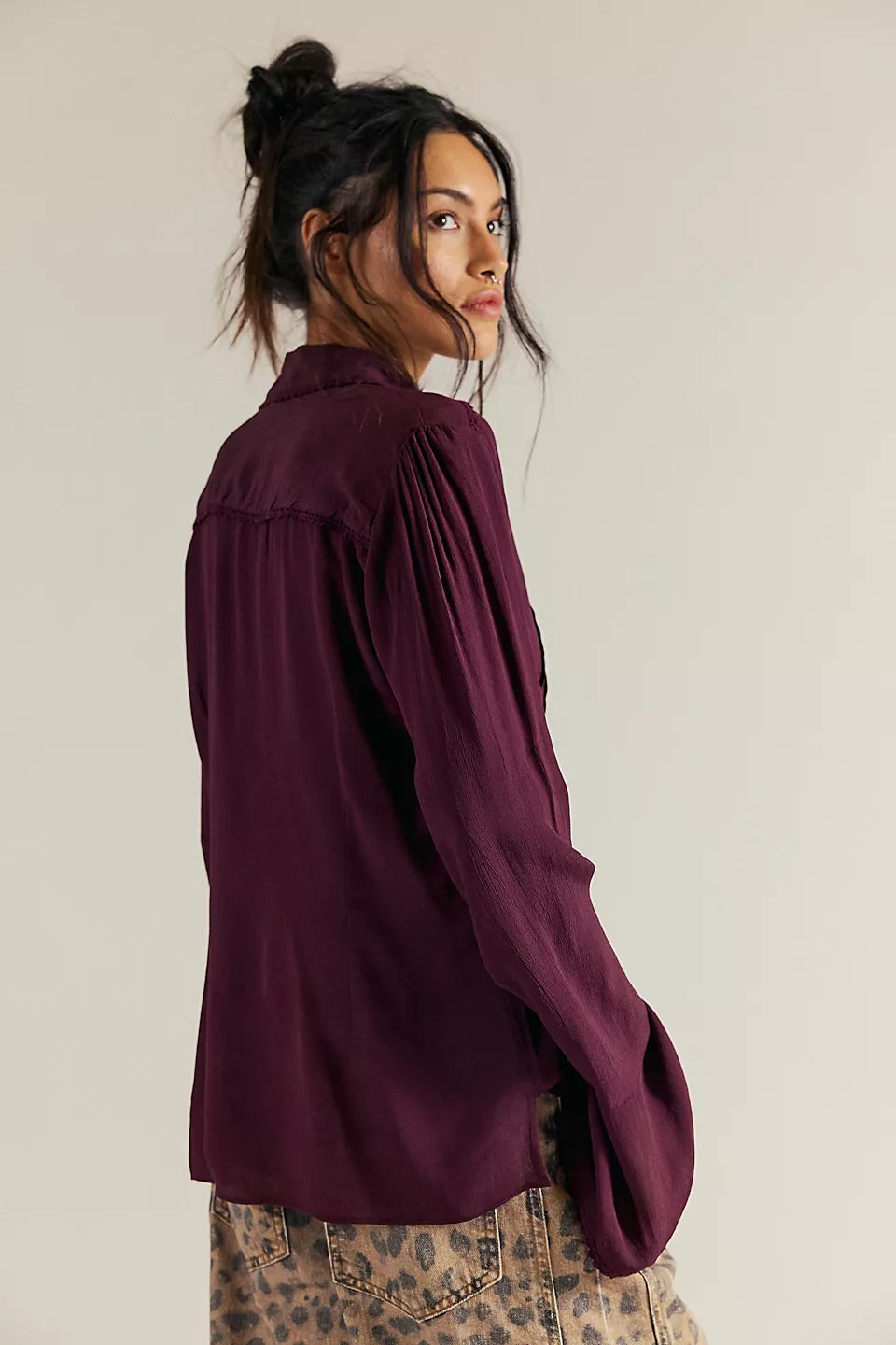 Free People Women’s Melrose Button-Down Top