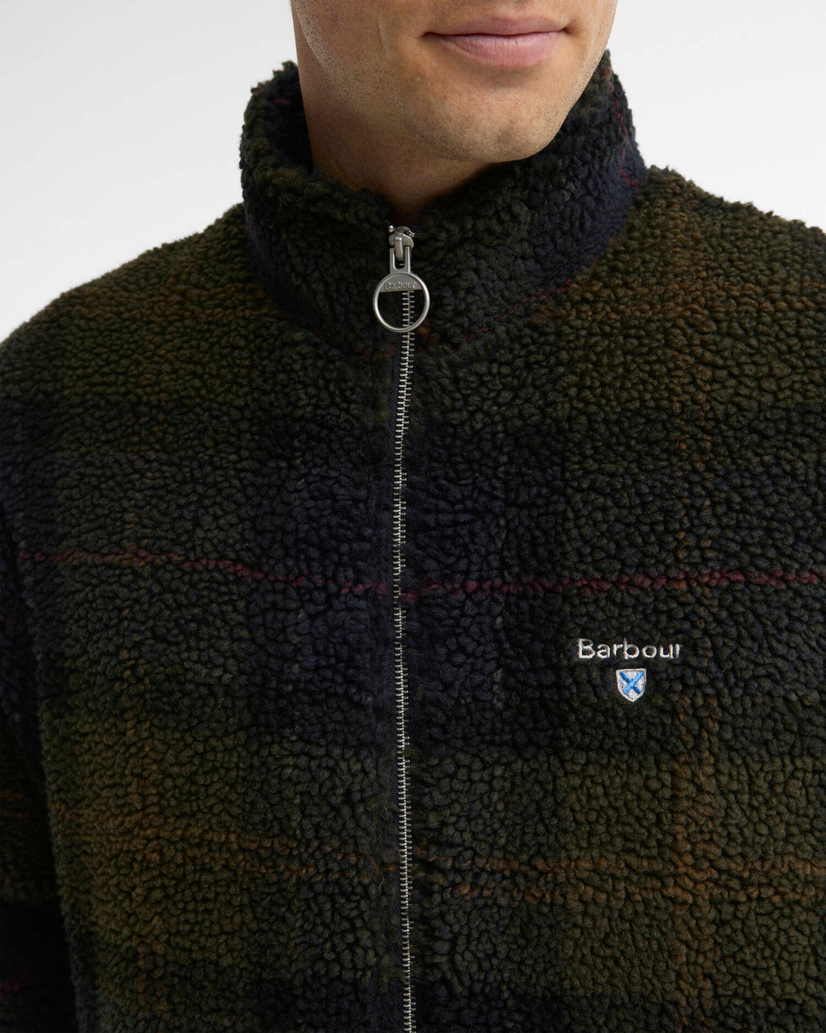 Barbour Men’s Tartan Fleece Zip Through