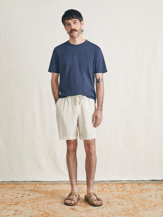 Men’s Faherty Essential Linen Short 6.5”