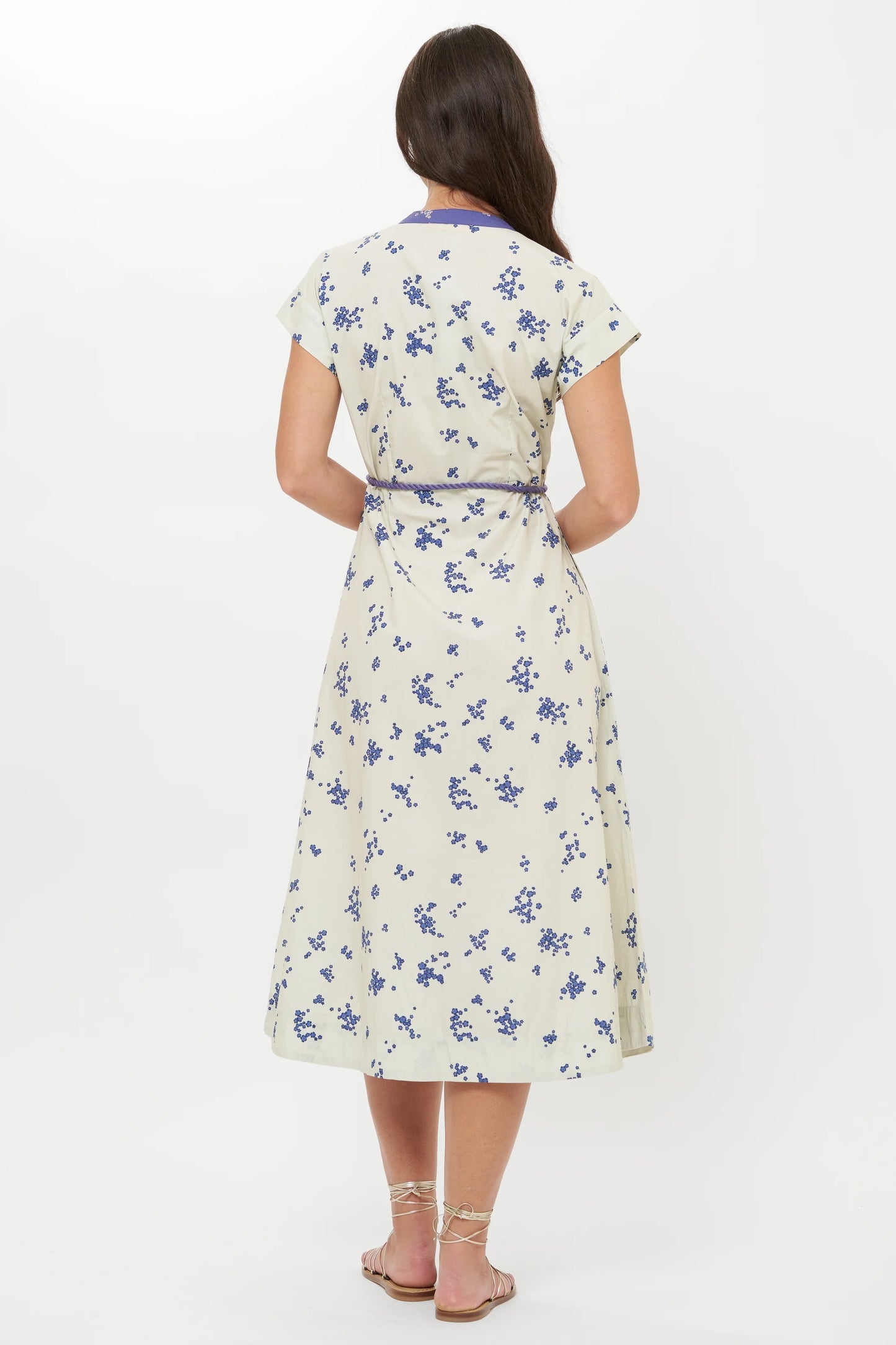 Oliphant Women’s Cap Sleeve Shirt Dress MIDI Alyssum Cream