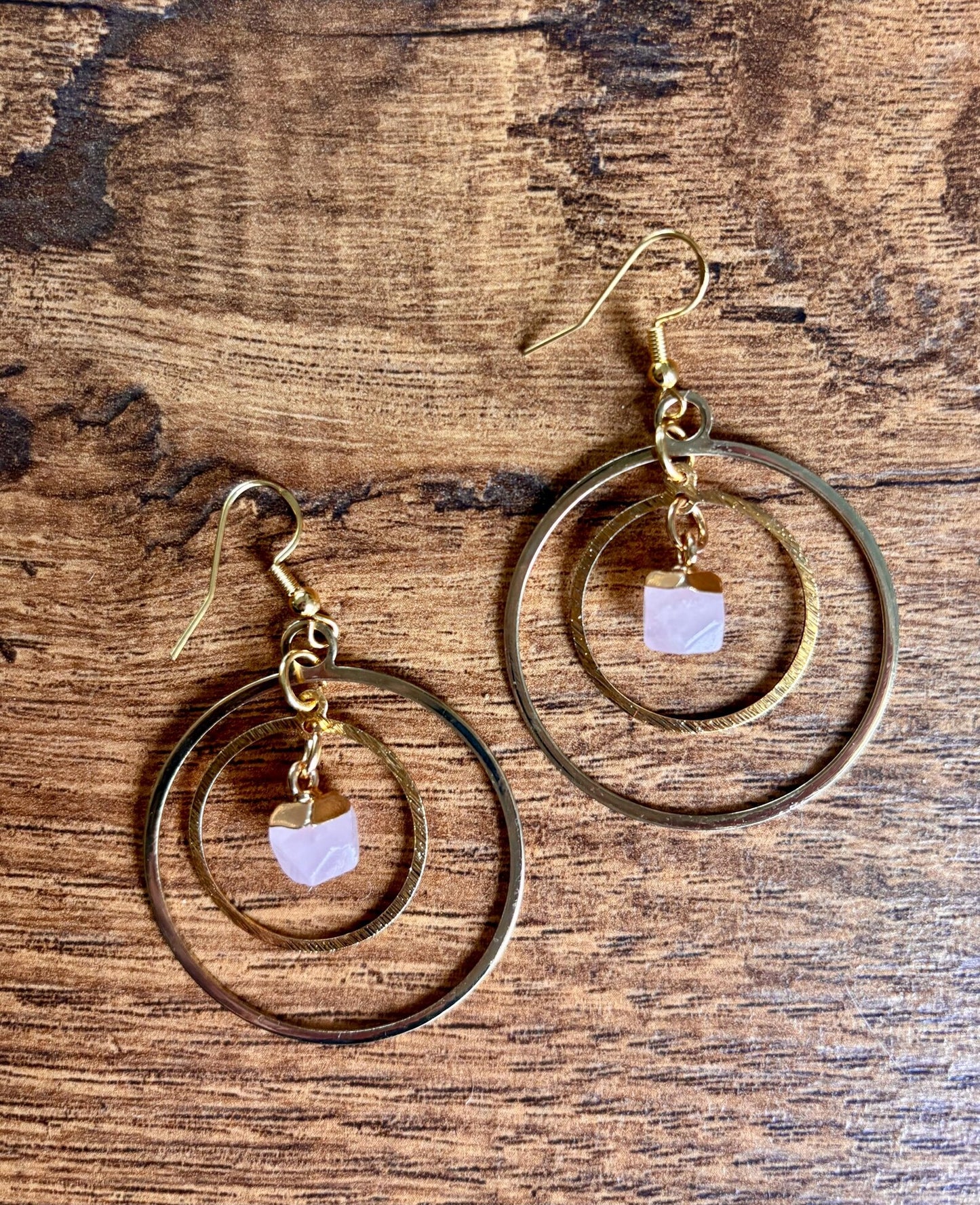 Spiral Canvas Amazonite Calm 14k Gold Hooks
