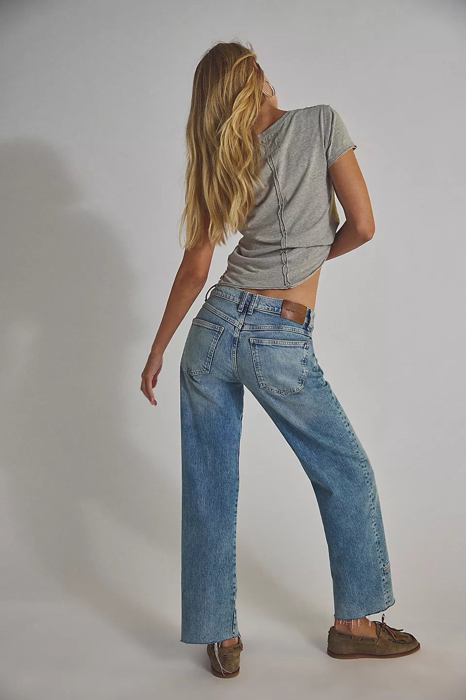 Free People Women’s Risk Taker Mid Rise Jeans