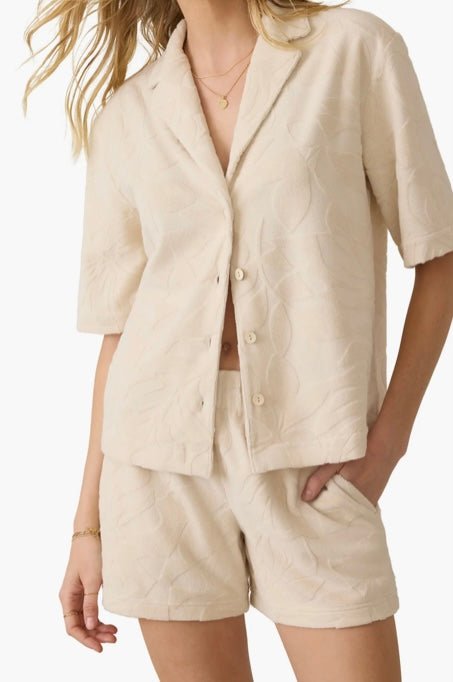 Faherty Women’s Cabana Towel Terry Camp Shirt