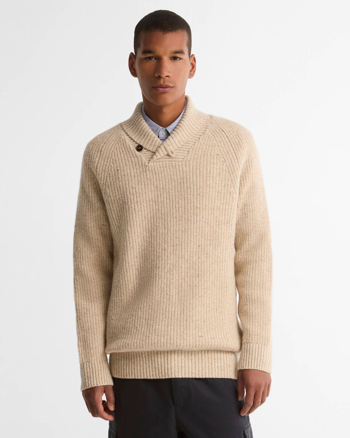 Barbour Men’s Essentials Fleck Shawl Sweater
