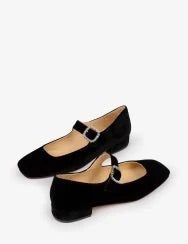 Penelope Chilvers Women’s Low Mary Jane Diamante Velvet Shoe