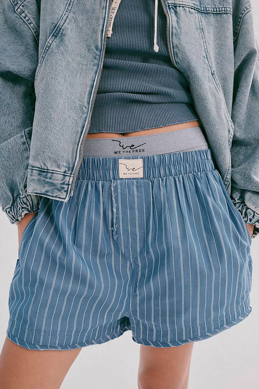 Free People Women’s Day to Day Flannel Boxer Shorts
