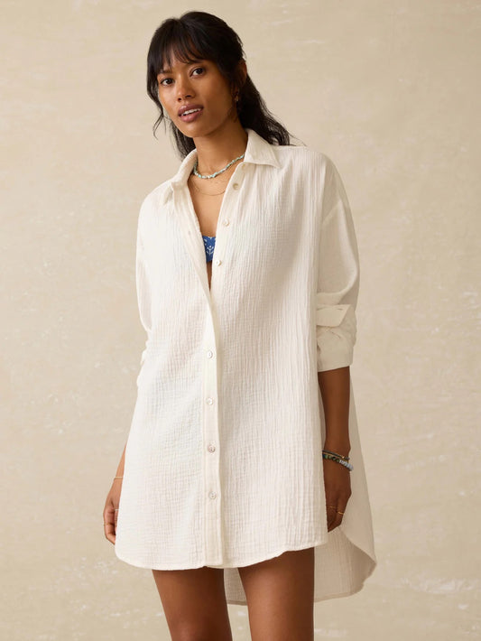 Faherty Women’s Dune Cotton Gauze Haze Shirtdress