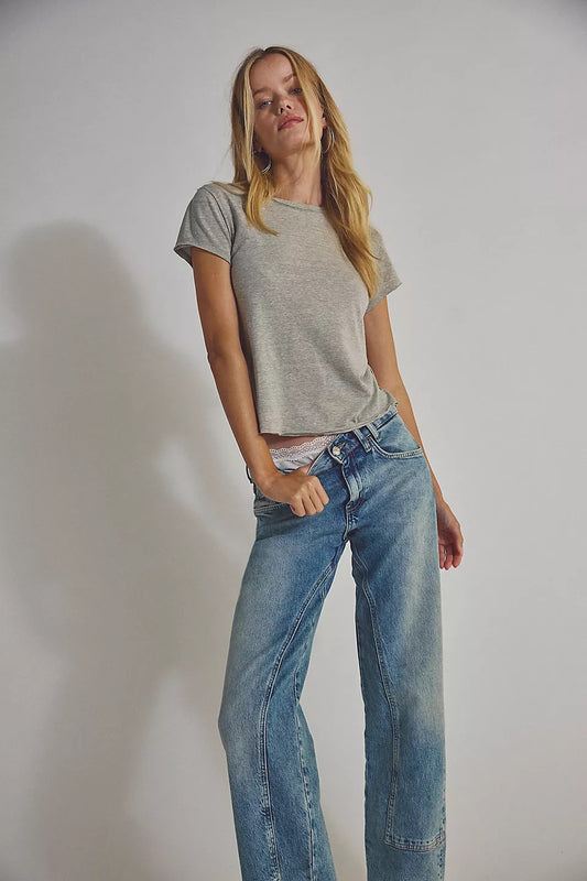 Free People Women’s Risk Taker Mid Rise Jeans
