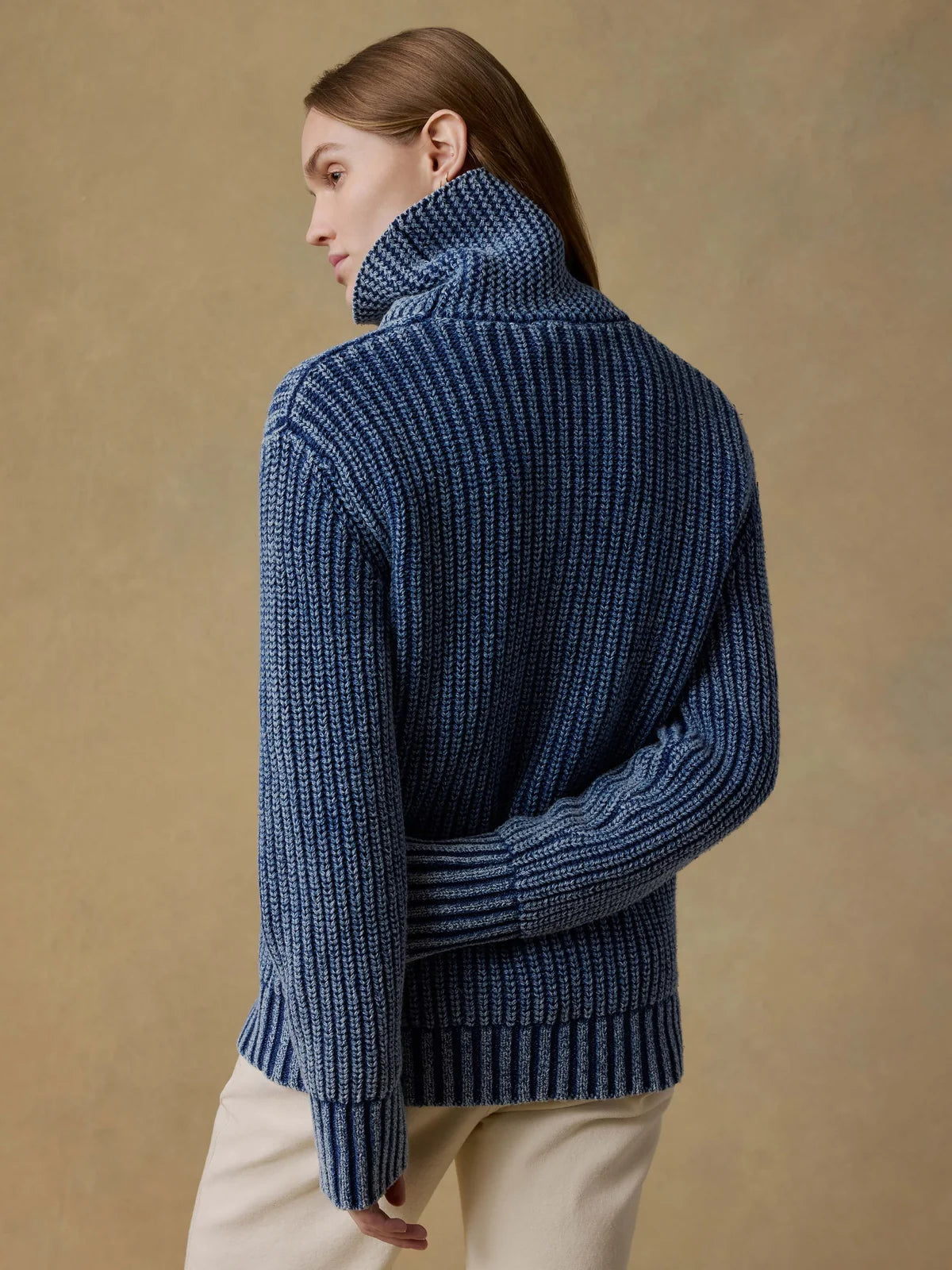 Faherty Women’s Sunwashed Cotton Oversized Turtleneck Sweater