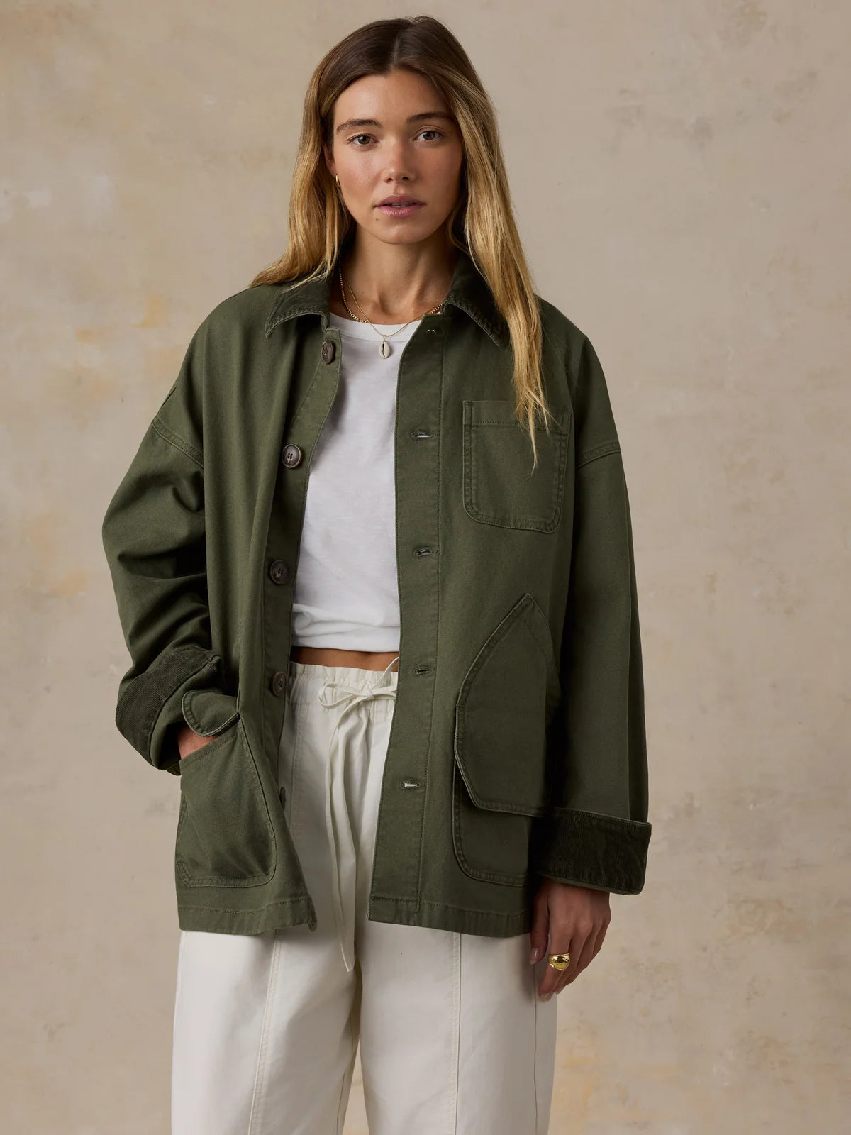 Faherty Women’s Sunwashed Canvas Barn Jacket