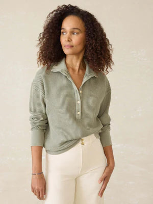 Faherty Women’s Après Waffle Henley Shirt