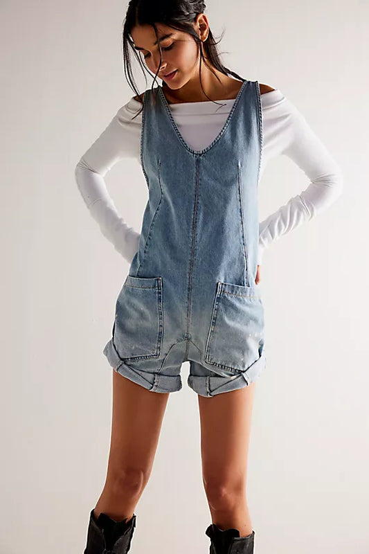 Free People Women’s High Roller Shortall Romper