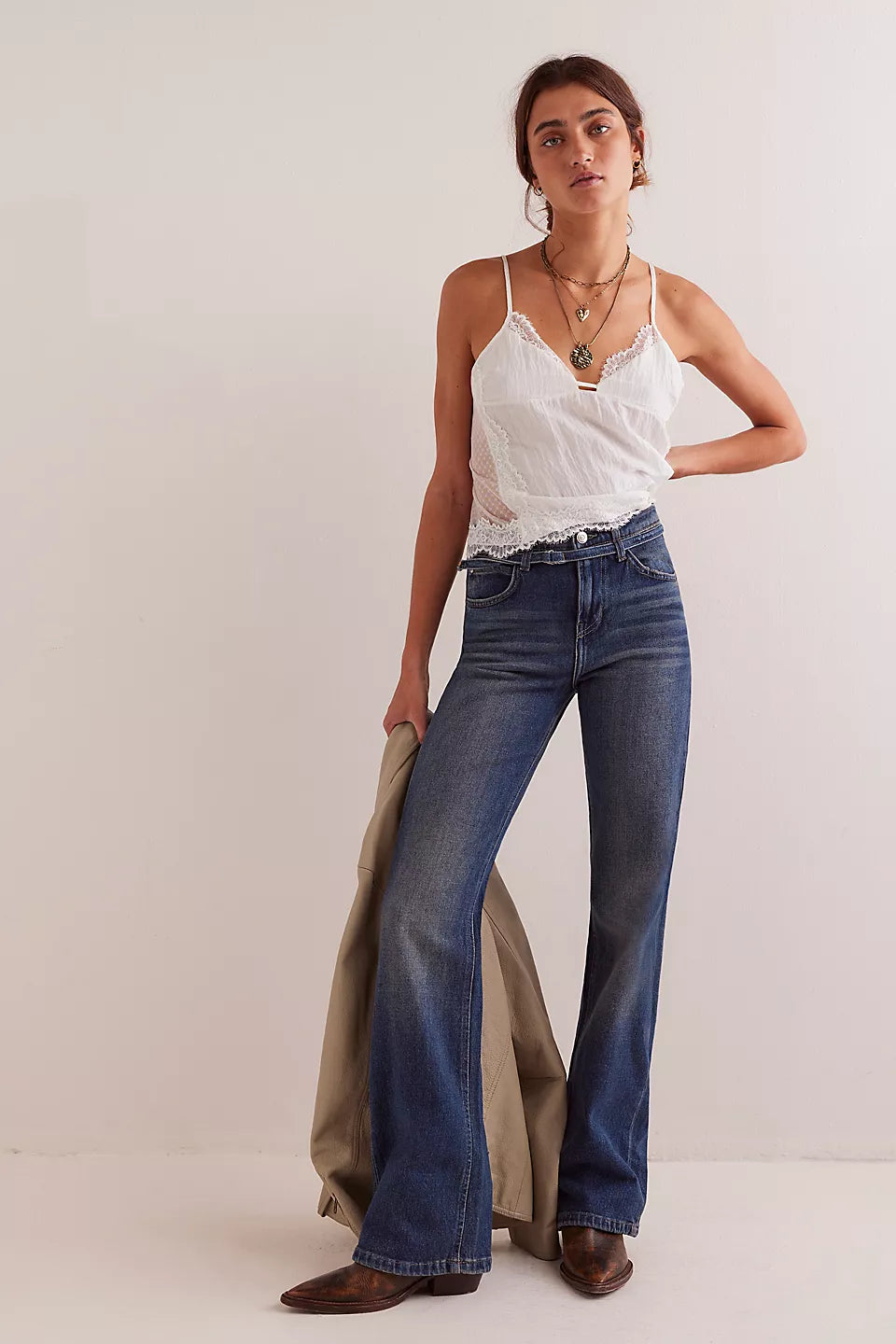 Free People Women’s WTF Sabine Slim Straight Jeans